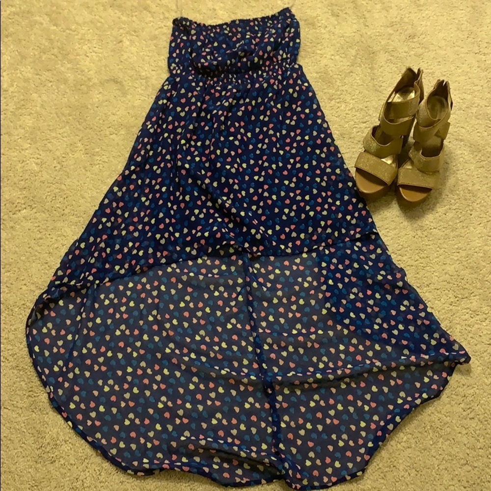 Women’s strapless floral dress size small